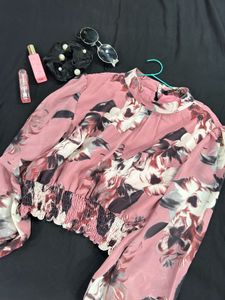 Floral Print Long Sleeve Top