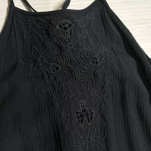Black Sexy Beach Wavy Dress