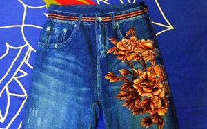 Floral Printed Jeans