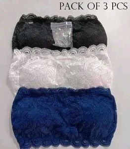 Lace Bandeau Bras - Bundle of 3