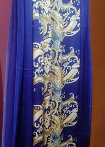 Blue Floral Print Fabric