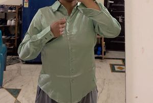 Satin Sea Green Shirt