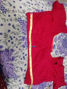 Red Readymade Saree Blouse