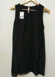 Trendy New Chic Black Sleeveless Dress