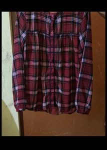 Red Plaid Top