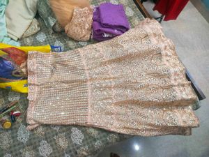 peach lehnga