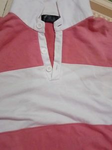 Striped Pink &amp; White Tee
