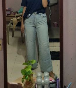 Light Blue Wide Leg Jeans