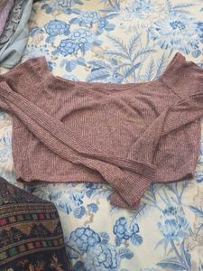 Pink Tie Front Long Sleeve Top