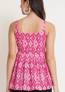 ELEGANT PINK SHORT KURTI TOP FOR WOMEN AND GIRLS