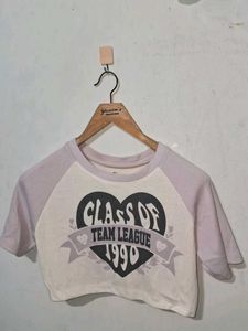 Vintage Style Cropped Tee