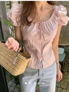Pink Puff Sleeve Top