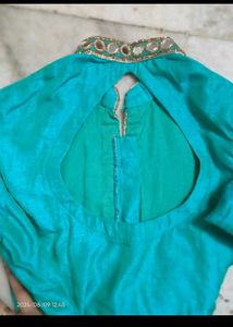 Teal Embellished Kurta