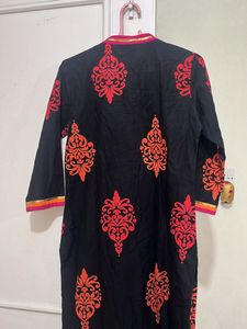 Black Printed Kurta Set