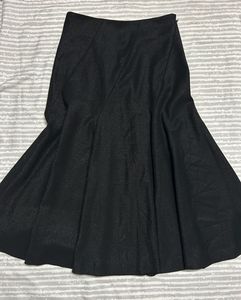 Elegant Black Flared Skirt