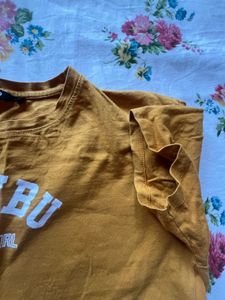 Zudio Mustard Color Crop Top