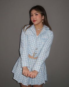 Kiabi Blue tweed coat