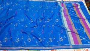 Blue Floral Design  Rajkot Patola Saree