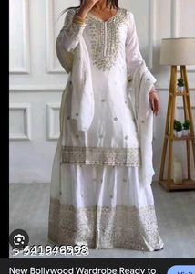 Elegant White Kurta Set small to XXXl