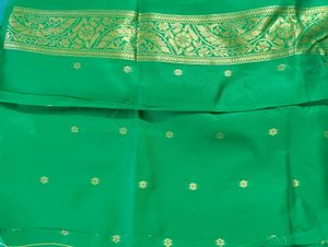 Green Banarasi Saree With Full Zari Work