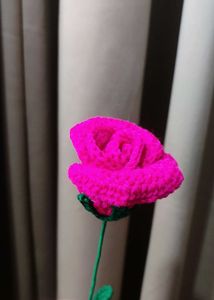 Crochet Pink Rose