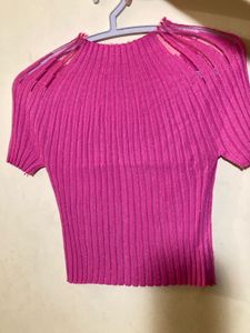 Pink Pleated Top (best For Dandiya Nights)