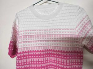 Pink Ombre Knit Top