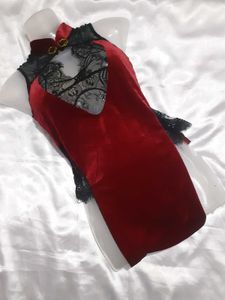 ♥️Maroon Cheongsam Lingerie ♥️