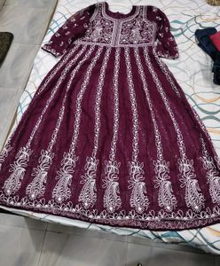 Anarkali Chickenkari Kurti