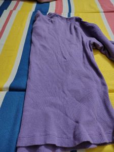 Max Liliac Ribbed Tshirt