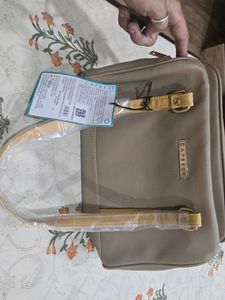 Brown Yellow Brand New Caprese Handbag
