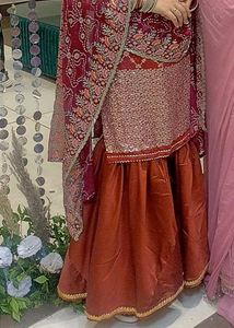 Maroon & Purple Gharara Kameez