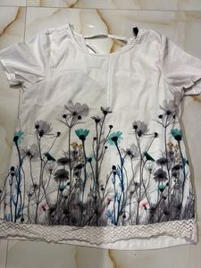 Floral Print Open Back Top
