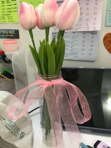 5 Pieces Of Pink Tulip Flowers