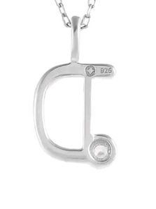 925 Real Silver &#34;D&#34; Alphabet Pendant