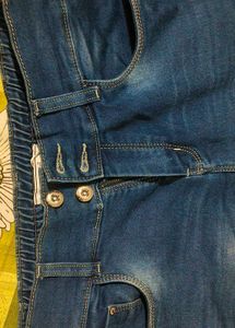 Pull-On Denim Jeans