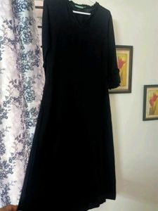 IDALIA Elegant Black A- Line Kurta Set