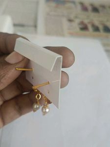 Elegant Gold-Tone Drop Earrings Without back Buds