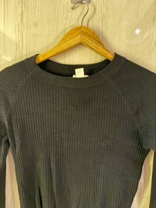 Basic Black Body Fitted Sweater