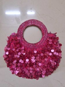 Pink Sequin Handbag