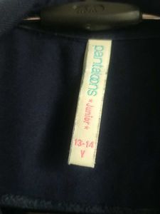 Pantaloons Juniors Nevy Blue Shirt Dress