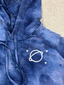 Cold Shoulder Tie Die Hoodie 🪐