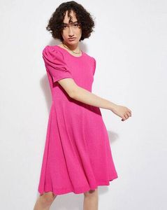 Pink Puff Sleeve Dress