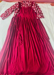 A Maroon Color Dress