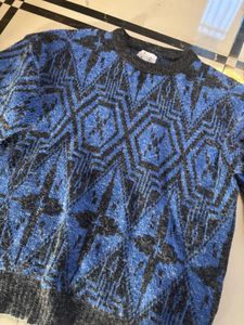 Patterned Blue Sweater