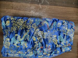 SHEIN Chinese Dragon Jacquard Satin Skirt