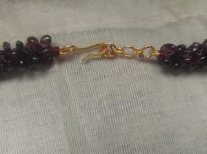 Garnet Chip Necklace with pure silver clasp