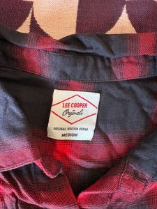 Red &amp; Black Plaid Shirt Dress