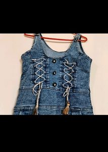 Denim Jeans Mini Dress