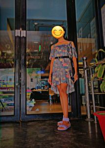 Grey Floral Frock